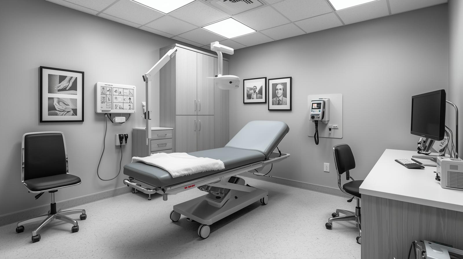 An exam room in a medical office